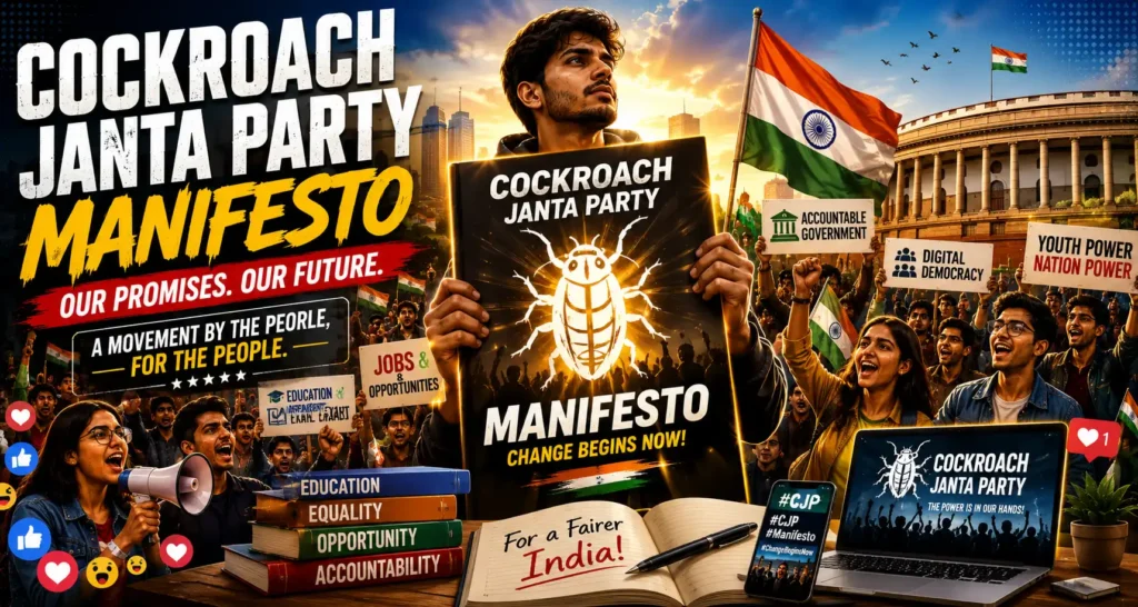 Cockroach janta party manifesto and youth movement in india