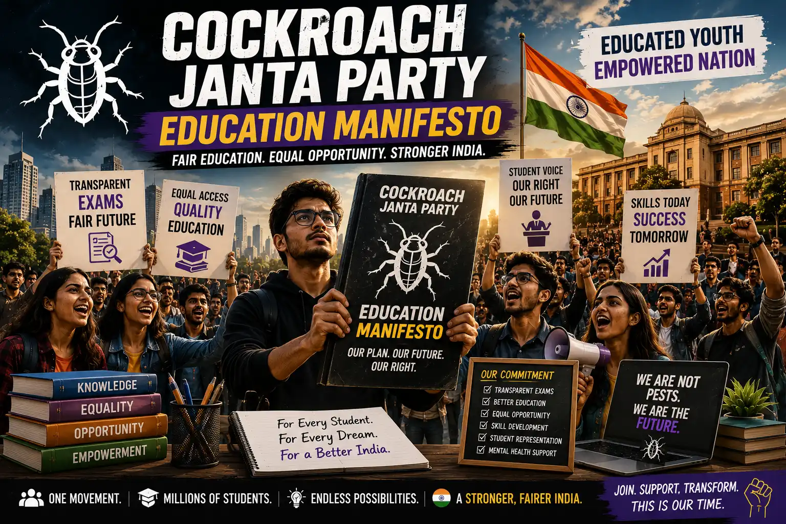 Cockroach janta party education manifesto