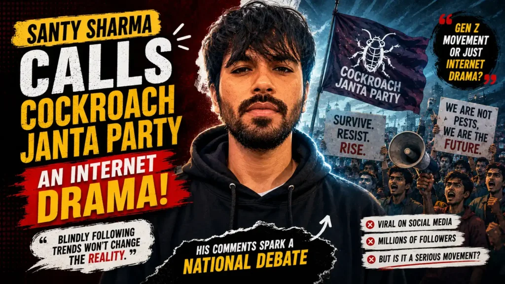 Santy sharma comments on cockroach janta party
