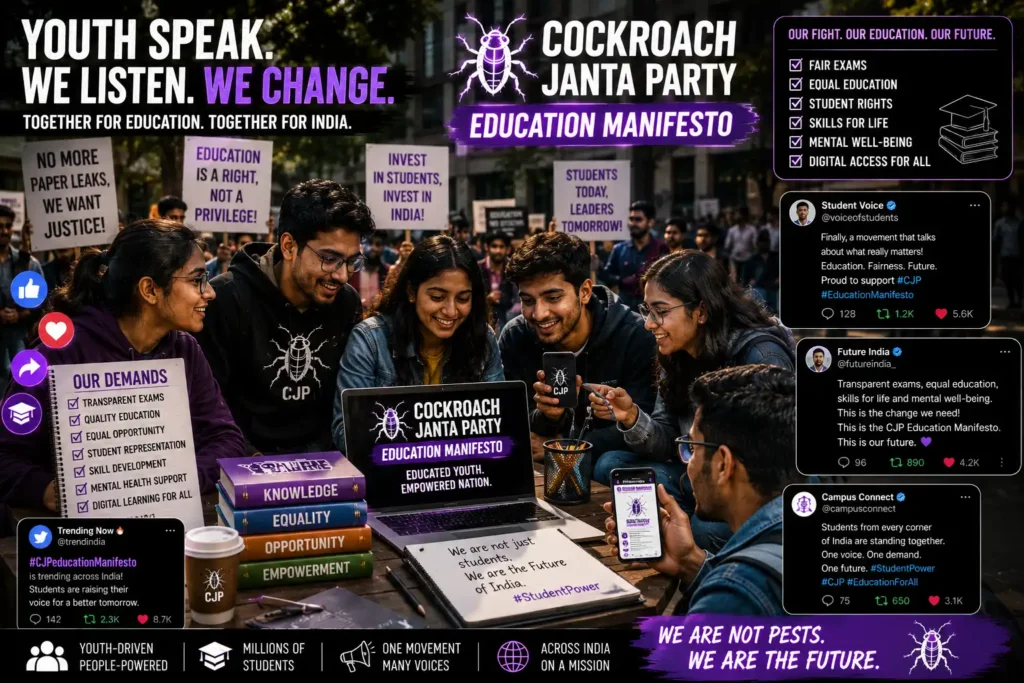 Cockroach janta party student manifesto