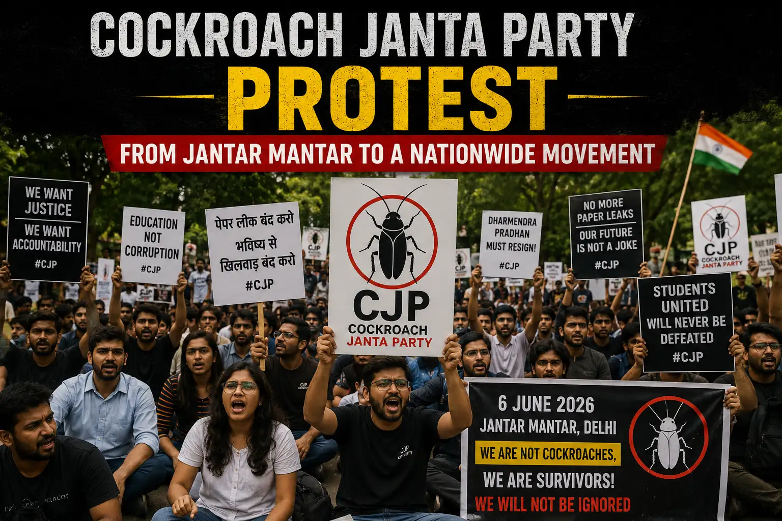 Cockroach janta party protest